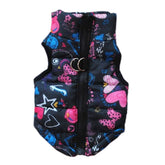 Black & various color heart vest for dog 