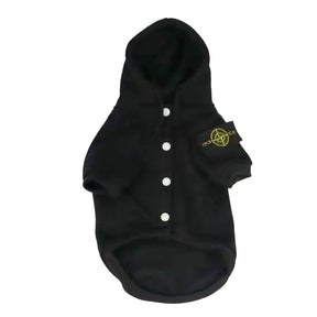 Bone Island Patch Button Up Hoodie Dog Apparel The Pups Closet