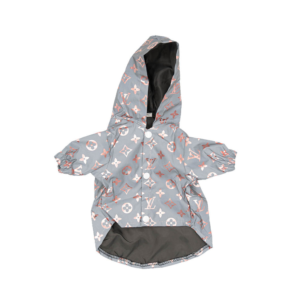 Reflective LV Raincoat With Hood For Dogs